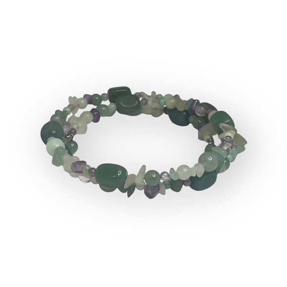 Park Lane ✿ Mandalay Snake Wrap Bracelet ✿ Aventurine + Amethyst ✿ Semi Precious - Picture 14 of 16